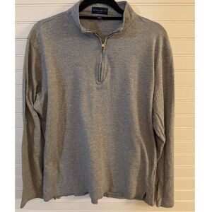 Peter Millar Womens's Gray Quarter Zip Pullover Long‎ Sleeve Sweater Size L